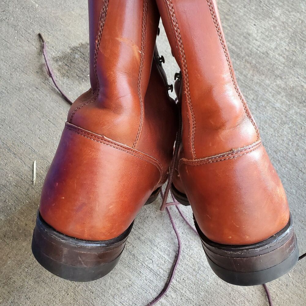Vintage Women's Justin Roper Boots Brown Leather Size 5.5 B L0518 - Made in USA - Picture 4 of 7